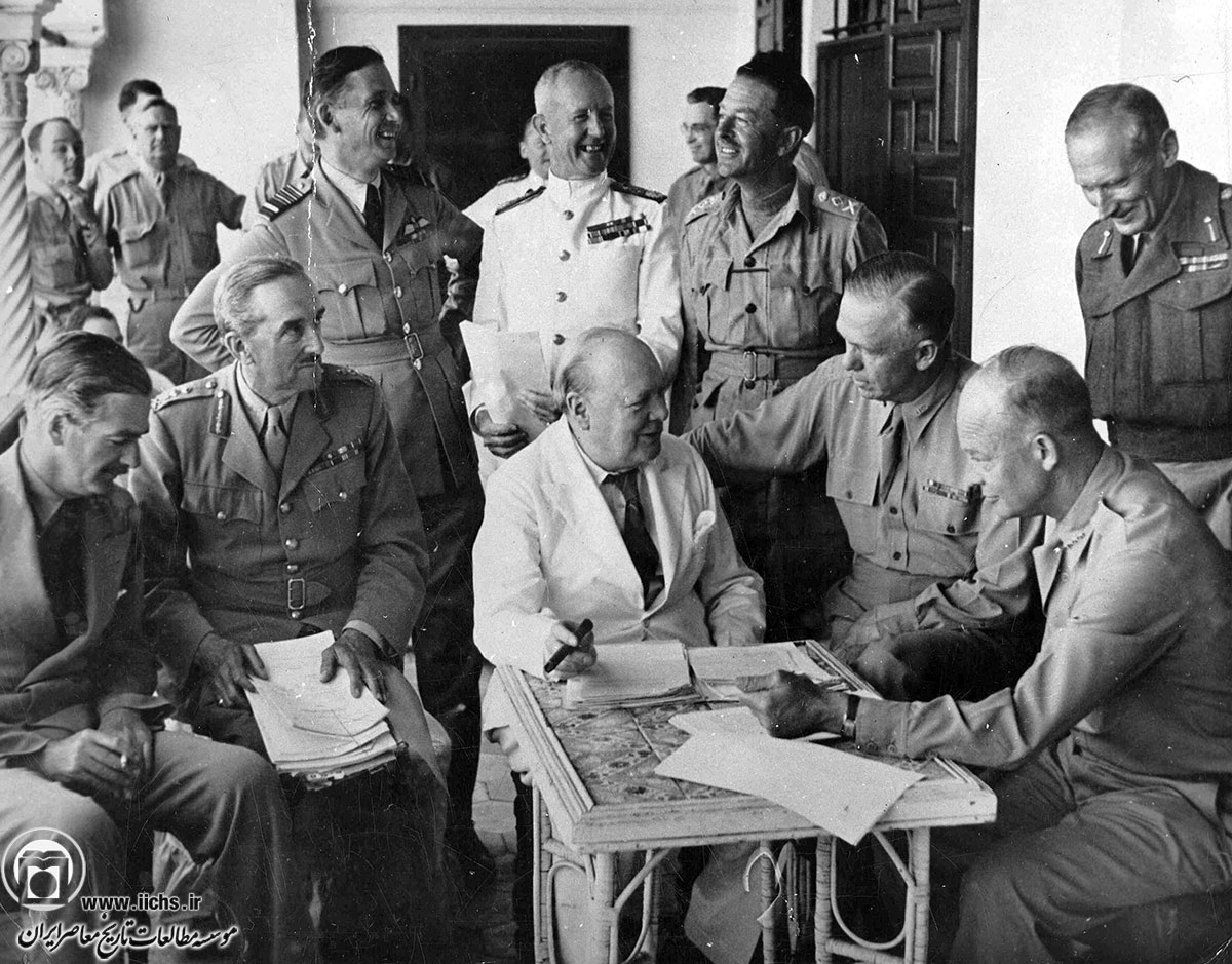 دیدار چرچیل با آیزنهاور در کازابلانکا، در ایام جنگ جهانی دوم